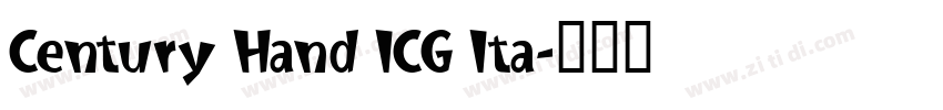 Century Hand ICG Ita字体转换